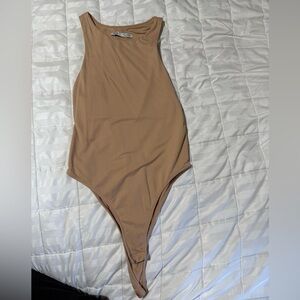 Zara Women’s Nude/Tan One-Piece Bodysuit
